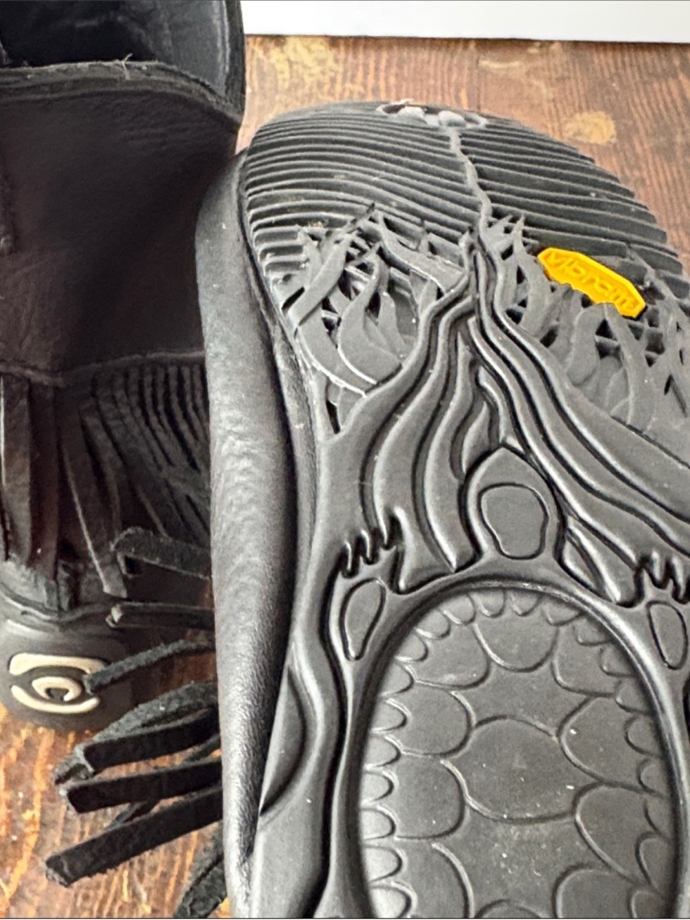 LIKE NEW Manitobah Black Fringe Ankle Booties - Picture 8 of 8